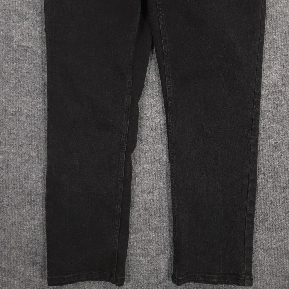 Under 5'10 Jeans‎ Mens 32X28 Black Tapered Stretch 5 Pocket Dark Wash Denim